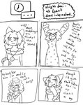 anthro bored female male meeting teacher text bittersweet_candy_bowl lani_(bcb) canid canine canis domestic_cat domestic_dog felid feline felis mammal comic english_text monochrome