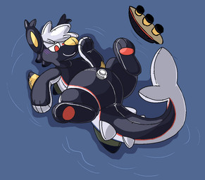 ambiguous_gender anthro belly belly_expansion belly_inflation blush blush_lines boat crotch_shot expansion feet foot_focus inflatable inflatable_ride inflatable_toy inflation macro macro_anthro macro_focus null pawpads paws pool_toy pooltoy_transformation sea solo swimming transformation vehicle water watercraft squeakdepot animate_inanimate aquatic fish living_inflatable shark