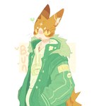 blep blush blush_lines clothing fur green_clothing green_jacket green_topwear jacket looking_at_viewer male nose_blush orange_body orange_fur slim_anthro slim_male solo tongue tongue_out topwear white_body white_fur bunonthemoon domestic_cat felid feline felis mammal 2023