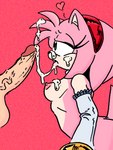 anthro bodily_fluids cum cum_on_face duo female genital_fluids human_on_anthro interspecies male male/female solo_focus randomguy999 sega sonic_the_hedgehog_(series) amy_rose eulipotyphlan hedgehog human mammal hi_res