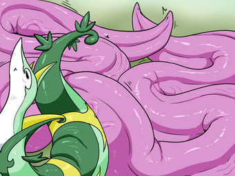 2_penises animal_genitalia animal_penis big_penis feral genitals hemipenes huge_penis hyper hyper_genitalia hyper_penis male multi_genitalia multi_penis penis solo sevi_blaze nintendo pokemon generation_5_pokemon pokemon_(species) serperior 4:3 hi_res