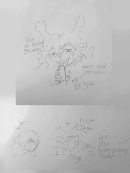 anthro anthro_on_anthro antlers balls buckteeth cough deep_throat dialogue duo erection eyebrow_through_hair eyebrows eyes_closed fellatio female female_anthro foreskin genitals hair half-closed_eyes hand_on_another's_penis hand_on_penis horn humanoid_genitalia humanoid_penis licking looking_at_genitalia looking_at_penis male male/female male_anthro mostly_offscreen_character narrowed_eyes onomatopoeia open_mouth oral oral_penetration penetration penile penis penis_grab penis_lick profanity sex sound_effects spots talking_to_another talking_to_partner teasing teeth text tongue translucent translucent_hair arino deltarune undertale undertale_(series) asriel_dreemurr dess_holiday bovid caprine deer goat mammal new_world_deer reindeer 3:4 better_version_at_source english_text sketch trans_(lore) trans_woman_(lore)