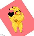 anthro areola blush breasts clothing cosplay_pikachu_(costume) embarrassed exposed_breasts female genitals nipples nude plump_labia pussy solo thick_thighs yellow_areola yellow_nipples ori-doggo nintendo pokemon pikachu_libre volta_(ori-doggo) generation_1_pokemon pikachu pokemon_(species) absurd_res hi_res