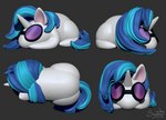 buns chibi eyewear female feral hair hair_bun multicolored_hair multiple_angles simple_background smile solo sunglasses two_tone_hair white_body sunny_way friendship_is_magic hasbro my_little_pony vinyl_scratch_(mlp) equid equine horse mammal pony unicron 3d_(artwork) digital_media_(artwork) zbrush_(artwork)