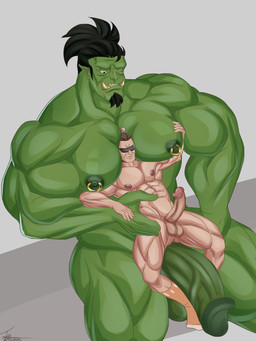 abs balls beard big_balls big_dom_small_sub big_muscles big_nipples big_pecs big_penis black_hair canon_x_oc carrying_another carrying_partner dominant dominant_humanoid dominant_male duo erect_nipples erection facial_hair genitals green_body hair huge_balls huge_muscles huge_nipples huge_pecs huge_penis human_on_humanoid hyper hyper_genitalia hyper_penis interspecies larger_humanoid larger_male male male/male muscular muscular_human muscular_humanoid muscular_male nipple_piercing nipple_ring nipples nude pec_grab pec_play pec_smothering pecs penis piercing pointy_ears ring_piercing size_difference smaller_human smaller_male smothering submissive submissive_human submissive_male tusks vinnie_(pokemon) tmigson nintendo pokemon human humanoid mammal orc 3:4 absurd_res hi_res