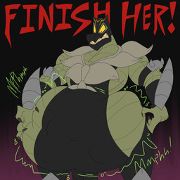 abdominal_bulge anthro anthro_pred arm_guards armor armwear belly big_belly bottomwear claws clothed clothed_anthro clothed_male clothing duo hand_on_belly hand_on_own_belly huge_belly looking_at_belly looking_at_own_belly looking_down male male_anthro male_pred mask motion_lines muffled muscular muscular_anthro muscular_male oral_vore red_eyes sharp_teeth simple_background squirming struggling struggling_prey teeth text topwear unwilling_prey vore wearing_mask yellow_sclera comicfiruko mortal_kombat reptile_(mortal_kombat) lizard mammal reptile saurian_(mortal_kombat) scalie 1:1 digital_drawing_(artwork) digital_media_(artwork) english_text hi_res