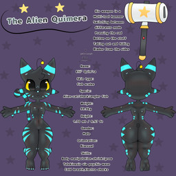 4_toes anthro big_butt black_body black_eyes black_skin blue_body blue_skin butt description feet front_view glistening glistening_body humanoid_feet male plantigrade pupils purple_background rear_view scales simple_background solo star t-pose thick_thighs toes yellow_sclera elieli0301 elii'_quim'ra alien anglerfish aquatic domestic_cat felid feline felis fish humanoid mammal shark 1:1 absurd_res hi_res model_sheet