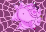 2016 5_eyes 6_arms akjonson anthro arachnid areola arm_rolls arthropod belly beverage big_belly big_breasts big_nipples black_hair bread breasts croissant deep_navel dessert double_chin doughnut drinking eclair fat_arms fat_rolls female food hair holding_food holding_object huge_belly huge_hips huge_thighs leg_rolls morbidly_obese morbidly_obese_anthro morbidly_obese_female muffet multi_arm multi_eye multi_limb navel nipples obese obese_anthro obese_female overweight overweight_anthro overweight_female pastry pink_body solo spider spider_web tea thick_thighs undertale undertale_(series) wide_hips