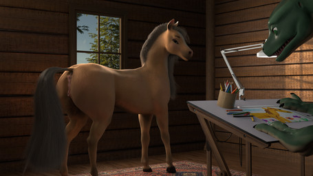 ambiguous_feral ambiguous_gender anatomically_correct anatomically_correct_anus anatomically_correct_genitalia anatomically_correct_vulva animal_genitalia animal_vulva anus big_butt blush butt claws drawing_(object) duo equine_anus equine_genitalia equine_vulva female female_feral female_focus feral fur genitals hair hooves humor mane open_mouth pose quadruped seductive shy smile solo_focus tail tail_anus thick_thighs unguligrade vulva wide_hips 0mr-wolf0 mythology dragon equid equine horse mammal mythological_creature mythological_scalie reptile scalie 16:9 3d_(artwork) digital_media_(artwork) hi_res pinup widescreen male_(lore)