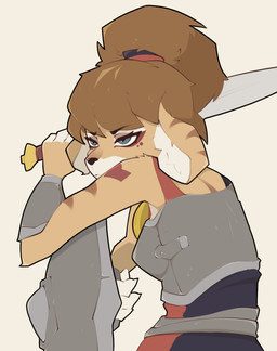 anthro female knight melee_weapon solo sword warrior weapon salvador_zabrali mammal hi_res