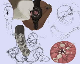 after_anal after_oral after_rimming anal anal_fingering anal_impregnation animal_genitalia animal_penis anthro anus blush bodily_fluids brown_anus brown_body brown_fur cum cum_covered cum_in_ass cum_inside cum_on_penis dialogue dominant dominant_taur duo equine_anus equine_genitalia equine_penis erection eyewear feet fingering fingering_self fur genital_fluids genitals glasses graded_penis hair impregnation looking_pleasured male male/male male_impregnation masturbation medial_ring messy nude nude_male oral orgasm_face ovum penis perineum puffy_anus raised_tail rimming sex simple_background sitting size_difference speech_bubble sperm_cell student submissive submissive_anthro tail teacher teacher_and_student text tongue tongue_out pandottermon european_mythology greek_mythology mythology toma_(pandottermon) centaur equid equid_taur humanoid_taur mammal mammal_taur mustelid otter taur 5:4 english_text guide_lines hi_res partially_colored sketch