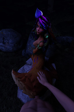 accessory areola breasts brown_body brown_fur doggystyle duo female first_person_view flower flower_in_hair forest forest_background from_behind_position fur glowing glowing_hair hair hair_accessory long_ears looking_at_viewer looking_back male male/female male_human nature nature_background penetration plant purple_hair sex smile tree bahamut0 league_of_legends riot_games tencent lillia_(lol) deer deer_taur human humanoid mammal mammal_taur taur 2:3 3d_(artwork) absurd_res blender_(artwork) digital_media_(artwork) hi_res huge_filesize