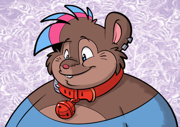 abstract_background ambiguous_gender bell bell_collar brown_body brown_fur collar ear_piercing ear_ring fur jewelry overweight piercing ring_piercing solo trevor-fox pngtuber trevor-fox_(character) house_mouse mammal mouse murid murine rodent animated animated_gif short_playtime nonbinary_(lore)