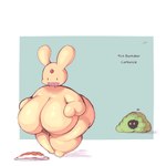 anthro big_breasts black_eyes breasts female food gem happy huge_breasts looking_at_another nude plant shrub simple_background slightly_chubby smile solo star thick_thighs yellow_body lightmizano mythology puyo_puyo sega carbuncle_(puyo_puyo) mythological_carbuncle mythological_creature 1:1 hi_res