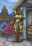 anthro arm_guards barrel big_breasts bloodskall_blade boots breasts castle clothing curvy_figure detailed_background exhibitionism exposed_breasts female footwear fur_boots fur_clothing genitals green_body hand_behind_head hood hourglass_figure lamp lantern licking licking_lips lizard_tail looking_at_viewer melee_weapon nipple_fetish nipple_pinch nipple_play nipples orange_eyes pinch pose potion public pussy scales scar shoes small_waist solo street sword tail text thick_tail thick_thighs tongue tongue_out two_handed_sword weapon whiterun theserg bethesda_game_studios microsoft skyrim the_elder_scrolls tasha_the_argonian argonian scalie absurd_res english_text hi_res