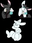 ambiguous_gender black_background disembodied_hand duo hypnosis male mind_control ringed_eyes scarf simple_background solo_focus sponge the_truth transformation washcloth scotch_hideyoshi lagomorph leporid mammal rabbit 3:4 hi_res