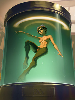 areola breasts bubble corpse death flaccid freckled_breasts freckled_chest freckled_shoulders freckles fully_submerged fur genitals gynomorph gynomorph_death hair hooves horn humanoid_genitalia humanoid_penis intersex intersex_death nipples nude on_display penis snuff soft_abs solo spread_legs spreading text conquistabear bovid humanoid mammal satyr 3:4 digital_media_(artwork) hi_res
