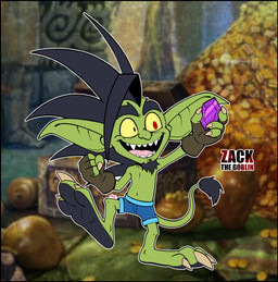 3_toes 4_fingers amethyst_(gem) anisocoria bangs barefoot beard big_ears big_eyes big_feet big_hair big_head biped black_beard black_border black_eyebrows black_facial_hair black_hair black_outline black_pawpads blue_bottomwear blue_clothing blue_shorts blurred_background border bottomwear bright_eyes brown_clothing brown_gloves brown_handwear claws clothed clothing connected_pawpads crystal curved_eyebrows dark_beard dark_clothing dark_eyebrows dark_hair dark_handwear dark_tuft detailed_background dwarfism eyebrows facial_hair feet finger_claws fingerless_gloves fingers fist forearms full_foot_pawpads gem gloves goatee green_chest green_ears green_feet green_hands green_inner_ear green_nose green_tail hair handwear heel_pad hindpaw humanoid_ears humanoid_hands humanoid_nose humanoid_pointy_ears iris leather leather_clothing leather_gloves leather_handwear light_chest light_claws light_ears light_eyes light_nose light_tail long_bangs long_ears long_tail male mohawk monotone_beard monotone_chest monotone_clothing monotone_hair monotone_handwear monotone_tail multicolored_bottomwear multicolored_clothing not_furry open_mouth open_smile outline pawpads paws pink_tongue plantigrade pointy_ears pose pupils raised_foot raised_leg red_eyes sharp_teeth shorts smile smile_lines solo spiky_hair straight_bangs tail tail_motion tail_sway tail_tuft tan_claws teeth text thick_eyebrows thin_tail thumb toe_claws toes tongue topless topless_male treasure tuft two_tone_bottomwear two_tone_clothing two_tone_feet underpaw white_outline yellow_sclera conditional_dnp rachelfictionkin booba_(series) european_mythology hugo_(series) mythology satsuriku_no_tenshi fan_character isaac_foster zack_the_goblin_(rachelfictionkin) goblin humanoid mythological_creature tailed_humanoid 2026 absurd_res colored colored_line_art digital_drawing_(artwork) digital_media_(artwork) english_text flat_colors full-length_portrait hi_res portrait