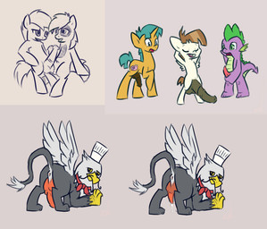 animal_genitalia animal_penis anthro anus backsack balls beak big_penis black_body black_fur blue_eyes clothing comparing comparing_penis cutie_mark equine_genitalia equine_penis erection feathered_wings feathers feral fur genitals green_eyes green_hair group hair hat headgear headwear horn male open_mouth penis presenting purple_body shota simple_background tail white_body white_feathers white_fur wings yellow_body yellow_fur young young_anthro young_feral ponchuzn friendship_is_magic hasbro my_little_pony mythology featherweight_(mlp) gustave_le_grand_(mlp) pipsqueak_(mlp) rumble_(mlp) snails_(mlp) spike_(mlp) avian dragon earth_pony equid equine gryphon horse mammal mythological_avian mythological_creature mythological_equine mythological_scalie pegasus pony scalie unicorn multiple_scenes