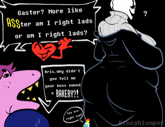 big_breasts big_butt breasts butt butt_focus crossgender female huge_breasts huge_butt humor noseless overweight shitpost text thick_thighs theshlumper deltarune lego undertale undertale_(series) gaster kris_dreemurr soul_(deltarune) susie_(deltarune) soul_(undertale) english_text hi_res meme