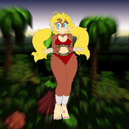 anthro clothing female solo underwear donkey_kong_(series) nintendo tiny_kong haplorhine mammal monkey primate absurd_res hi_res
