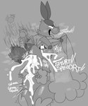 anthro asphyxiation ball_tuft balls big_balls blush blush_lines bodily_fluids breasts choking clothed clothing cum cum_drip cum_in_mouth cum_inflation cum_inside cumshot dripping duo ear_grab ejaculation eye_roll face_fucking fellatio female female_penetrated fur genital_fluids genitals inflation irrumatio looking_pleasured male male/female male_penetrating male_penetrating_female motion_blur motion_lines musk musk_clouds musky_balls neck_tuft onomatopoeia open_mouth oral oral_penetration orgasm partially_clothed penetration penile penis penis_in_mouth pig_nose sex shirt simple_background size_difference small_dom_big_sub sound_effects tail tears tears_of_pleasure text tongue topwear tuft nylonhellhole nintendo pokemon hotlink_(nylonhellhole) generation_4_pokemon generation_5_pokemon lagomorph lopunny mammal pokemon_(species) suine tepig english_text hi_res monochrome