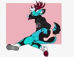 anthro antlers blue_body blue_fur bulge clothing footwear fur hoodie horn lying male on_side panties piercing red_antlers shoes solo tongue tongue_out topwear underwear unknown_artist brassi deer mammal absurd_res digital_drawing_(artwork) digital_media_(artwork) hi_res