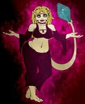 3_eyes barefoot clothed clothing feet female gem green_sclera multi_eye navel pupils slit_pupils solo tail tail_gem maxhe alien animal_humanoid felid felid_humanoid humanoid jenexian mammal mammal_humanoid 2022 digital_media_(artwork)