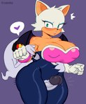 anthro big_breasts breasts cleavage clothed clothing duo female genitals larger_female male male/female penis sex size_difference smaller_male solo_focus thick_thighs thigh_sex vein veiny_penis xabelha sega sonic_the_hedgehog_(series) rouge_the_bat bat boo_(sonic) ghost mammal spirit hi_res