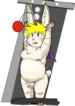after_transformation alternate_species anthro belly blonde_hair greatsword hair male melee_weapon nipples nude shortstack slightly_chubby solo species_transformation sword transformation weapon wings coolietf final_fantasy final_fantasy_vii square_enix cloud_strife human ivalician_moogle mammal moogle hi_res