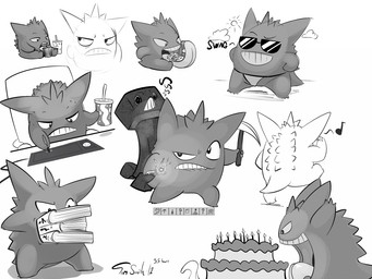 ambiguous_gender beverage book cake candle cloud dessert drawing_(action) duo eating eyewear food genitals male penis penis_drawing pickaxe popcorn simple_background sky soda solo sun sunglasses torch white_background conditional_dnp insomniacovrlrd microsoft minecraft mojang nintendo pokemon xbox_game_studios creeper_(minecraft) generation_1_pokemon gengar pokemon_(species) 4:3 digital_drawing_(artwork) digital_media_(artwork) greyscale monochrome sketch sketch_page