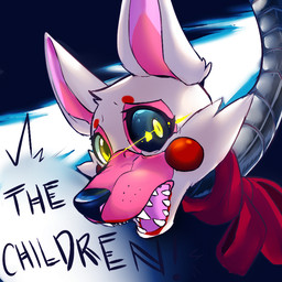 anthro black_sclera cheek_tuft eyebrows eyelashes facial_tuft female freckles fur grey_body machine open_mouth pink_body pink_fur pink_inner_ear red_cheeks ribbons sharp_teeth teeth text tuft white_body white_fur yellow_eyes koshimoto five_nights_at_freddy's five_nights_at_freddy's_2 scottgames mangle_(fnaf) animatronic canid canine fox mammal robot 1:1 2015 english_text