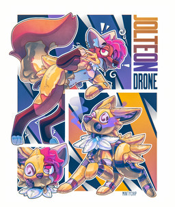 abstract_background acceptance ambiguous_gender anthro bdsm bondage bound bulge drone dronification female feral gas_mask glistening glistening_body goo_transformation hair hypnotic_eyes hypnotic_visor inflatable latex mask multiple_piercings neck_tuft nipples null null_bulge piercing pink_hair solo spiral spiral_eyes transformation transformation_sequence tuft yellow_body mintychipart nintendo pokemon animate_inanimate eeveelution generation_1_pokemon gulonine jolteon living_inflatable mammal marten mustelid musteline pokemon_(species) 2025 digital_drawing_(artwork) digital_media_(artwork) hi_res krita_(artwork) multiple_scenes shaded