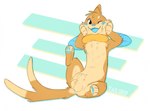 animal_genitalia balls feral fur genitals male one_eye_closed open_mouth pawpads sheath simple_background solo conditional_dnp tailgrip nintendo pokemon buizel generation_4_pokemon pokemon_(species) digital_media_(artwork)