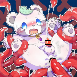 anal anal_penetration anthro balls blush bodily_fluids bound crying erection forced genitals leaf male open_mouth penetration penis sheathed_tapering_penis slightly_chubby solo tears tentacle_penetration tentacles young tnoc_1100 bear canid canine hybrid mammal polar_bear raccoon_dog tanuki ursine 1:1 2025 censored hi_res