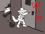 angry bomb explosives octobersketch spy mimilinkina spy_vs_spy foxbert vixina canid canine fox mammal hi_res