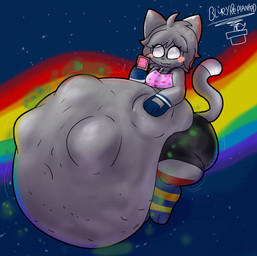 anthro big_butt butt female female_pred food thick_thighs vore blueyreplanted blueytheplantlizard nyan_cat_(copyright) pop-tarts pursuitcore nyan_(pursuitcore) nyan_cat meme