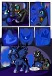 armor bedroom black_body black_fur blue_body blue_eyes blue_fur blue_hair cielo_rey comic cutie_mark equid equine fan_character feathered_wings feathers female feral flightless friendship_is_magic fur guard hair hasbro horn inside magic male mammal my_little_pony mythological_creature mythological_equine mythology pegasus princess_luna_(mlp) quadruped tail winged_unicorn wings