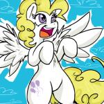 alternate_form anthro anthrofied biped blonde_hair cutie_mark feathered_wings feathers featureless_crotch female feral hair happy hoof_hands open_mouth open_smile pre-g4 purple_eyes smile solo standing white_body white_feathers wings reiduran hasbro mlp_g1 my_little_pony my_little_pony_'n_friends mythology surprise_(pre-g4) equid equine mammal mythological_creature mythological_equine pegasus 1:1 2012 digital_media_(artwork) low_res