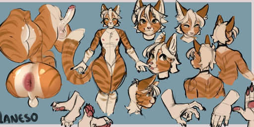 4_toes 5_fingers anthro anus backsack balls biped black_choker black_jewelry black_necklace border butt choker choker_only claws dipstick_tail erection feet femboy finger_claws fingers fur genitals hair humanoid_genitalia humanoid_penis inner_ear_fluff jewelry looking_at_viewer looking_away male markings multiple_angles necklace necklace_only nipples nude orange_body orange_fur pawpads penis pink_border simple_background smile solo standing stripes tail tail_markings tan_body tan_fur tan_hair tan_inner_ear_fluff toe_claws toes tuft kbiscuitcat milaneso domestic_cat felid feline felis mammal 2025 headshot_portrait model_sheet portrait