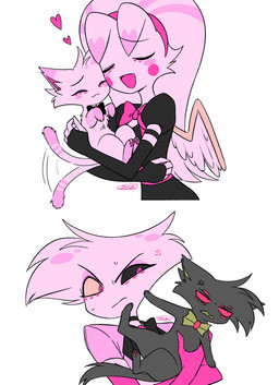 alternate_species cross-popping_vein eyes_closed feathered_wings feathers female feral feralized group male multi_eye simple_background trio white_background wings enaic31 hazbin_hotel hellaverse angel_dust arackniss_(hazbin_hotel) molly_(hazbin_hotel) angel arachnid arthropod demon domestic_cat felid feline felis humanoid mammal spider absurd_res hi_res brother_(lore) brother_and_sister_(lore) brothers_(lore) sibling_(lore) sister_(lore)