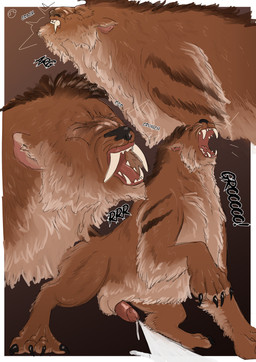 animal_genitalia bodily_fluids body_hair chest_hair chest_tuft clothing cum cum_in_mouth cum_inside fellatio feral genital_fluids genitals growth hairy_male looking_pleasured muscle_growth oral orgasm orgasm_from_transformation pawpads penile sex shoe_burst solo_focus species_transformation text torn_clothing transformation transformation_sequence tuft art-accountant activision call_of_duty modern_warfare_(series) felid mammal pantherine prehistoric_species saber-toothed_tiger absurd_res comic english_text hi_res
