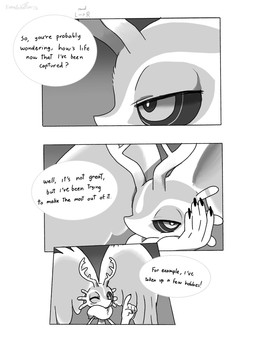 ambiguous_gender anthro antlers biped black_sclera border bored chest_tuft countershading dialogue digitigrade gesture hand_gesture hand_on_own_cheek head_wings horn huge_wings looking_at_viewer mouthless narrowed_eyes neck_tuft one_eye_closed pupils raised_arm raised_finger raised_index_finger solo speech_bubble talking_to_viewer text tuft unusual_wing_placement white_border white_pupils wings wink winking_at_viewer kamabokobun kirby_(series) kirby_and_the_forgotten_land nintendo fecto_elfilis alien chinchilla chinchillid mammal rodent starling_(kirby) 2022 black_and_white comic english_text hi_res monochrome signature sketch