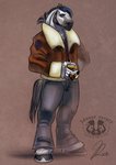 anthro clothed clothing facial_hair fully_clothed hooves horseshoe male solo dangerpotato marcas_macmanus equid equine horse mammal