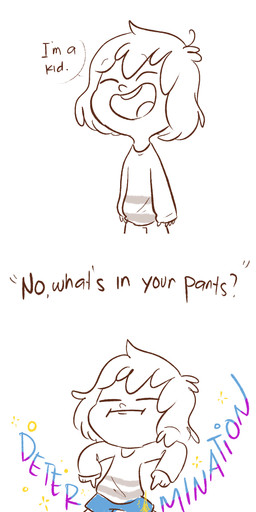 :| ambiguous_gender basic_sequence clothed clothing dialogue eyes_always_closed eyes_closed human_only linear_sequence not_furry open_mouth simple_background smile solo text three_frame_image three_frame_sequence white_background mudkipful undertale undertale_(series) frisk_(undertale) human mammal absurd_res comic english_text hi_res partially_colored sequence