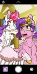 black_bars bleh blue_eyes duo eyelid_pull eyelid_pull_taunt female fluffy fuzzy gesture gold_(metal) gold_jewelry hair headpiece jewelry making_faces purple_hair selfie taunting teasing text tongue tongue_out wings inuhoshi-to-darkpen hasbro mlp_g5 my_little_pony mythology pipp_petals_(mlp) zipp_storm_(mlp) equid equine mammal mythological_creature mythological_equine pegasus hi_res letterbox url sibling_(lore) sister_(lore) sisters_(lore)