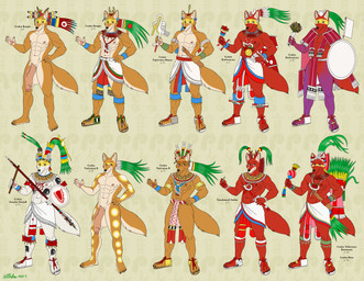 5_fingers 5_toes abs alternate_color anthro athletic athletic_anthro athletic_male aztec balls big_balls big_penis black_nose bottomwear claws clothed clothed_anthro clothed_male clothing facial_markings feet figurine finger_claws fingers flower footwear foreskin fur genitals hand_print head_markings headdress huge_balls huge_penis humanoid_feet humanoid_hands jewelry loincloth male markings melee_weapon multiple_outfits navel necklace nipples nude nude_anthro nude_male pawpads pecs penis pink_pawpads plant plantigrade polearm red_body red_fur sandals shield shoes skirt smile solo spear spots spotted_body spotted_fur standing tail tan_body tan_fur text toe_claws toes topless topless_anthro topless_male weapon white_body white_fur ohs688 american_mythology aztec_mythology mesoamerican_mythology mythology huehuecoyotl canid canine canis coyote mammal absurd_res english_text hi_res