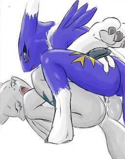 3_toes alternate_color amber_eyes anthro anthro_on_anthro black_sclera blue_body blue_fur bodily_fluids claws cum duo eyes_closed feet female female/female fur genital_fluids genitals grey_body grey_fur grinding legs_up lying markings multicolored_body multicolored_fur on_back open_mouth pawpads purple_body purple_fur sex simple_background sylverrenamon tail toe_claws toes tongue tribadism two_tone_body two_tone_fur vaginal vaginal_fluids vulva white_background white_body white_fur yellow_eyes furball bandai_namco digimon fan_character vulpamon canid canine digimon_(species) mammal renamon source_request
