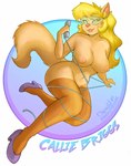 abstract_background anthro blonde_hair breasts clothing cord electronics eyewear female glasses hair landline_phone legwear legwear_only mostly_nude nipples phone pose seductive smile solo stockings stockings_only thick_thighs draxley hanna-barbera swat_kats callie_briggs domestic_cat felid feline felis mammal hi_res pinup