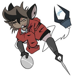 blood bodily_fluids cybernetic_arm cybernetic_leg cybernetic_limb cybernetic_tail female solo luyx_55 arten_(luyx_55) humanoid mammal mouse murid murine rodent